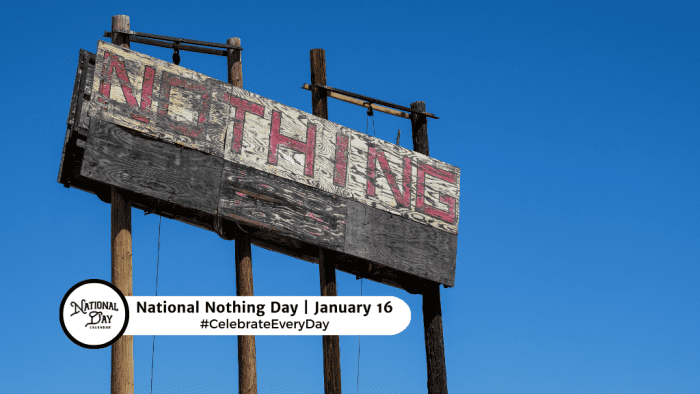 January National Nothing Day National Without A Scalpel