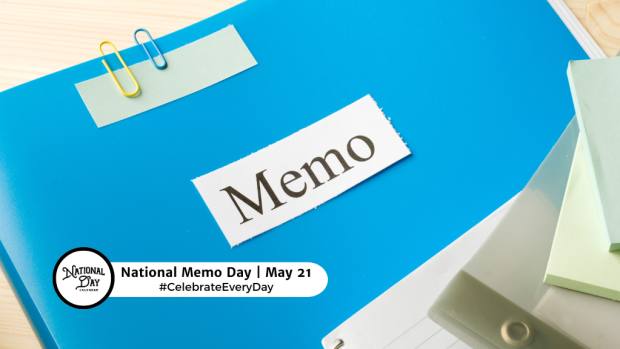 NATIONAL MEMO DAY  May 21