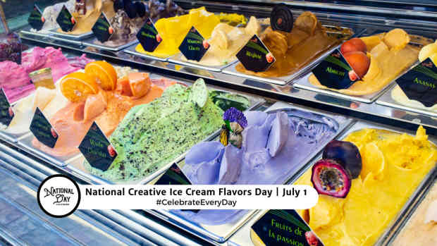 NATIONAL CREATIVE ICE CREAM FLAVORS DAY  July 1