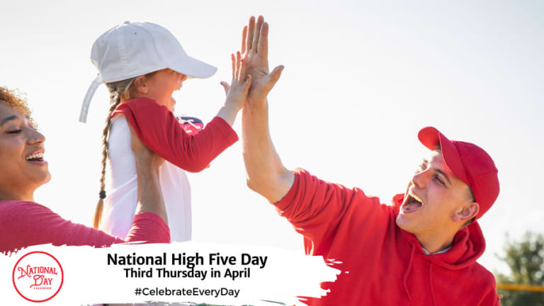 NATIONAL HIGH FIVE DAY  April 18, 2024 - National Day Calendar