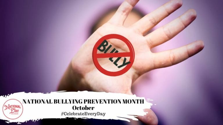 NATIONAL BULLYING PREVENTION MONTH | October - National Day Calendar