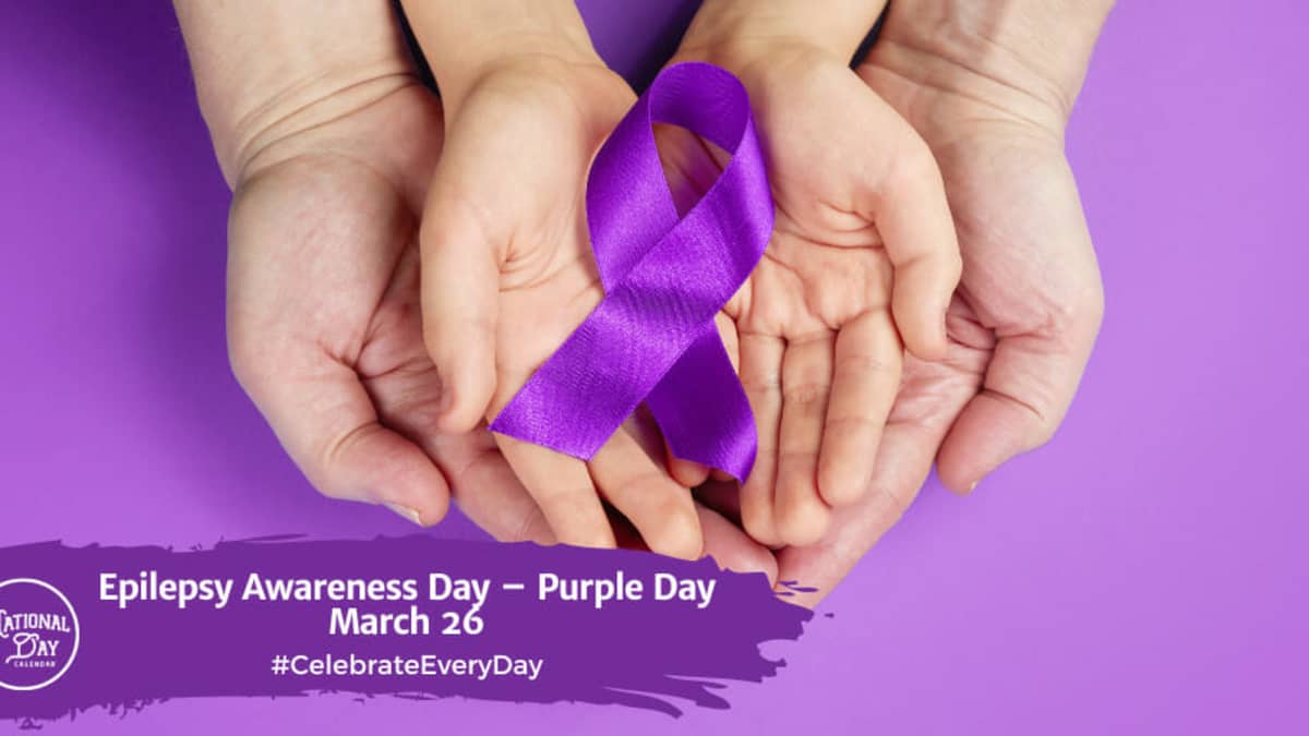 Epilepsy Awareness Purple Ribbon' Sticker