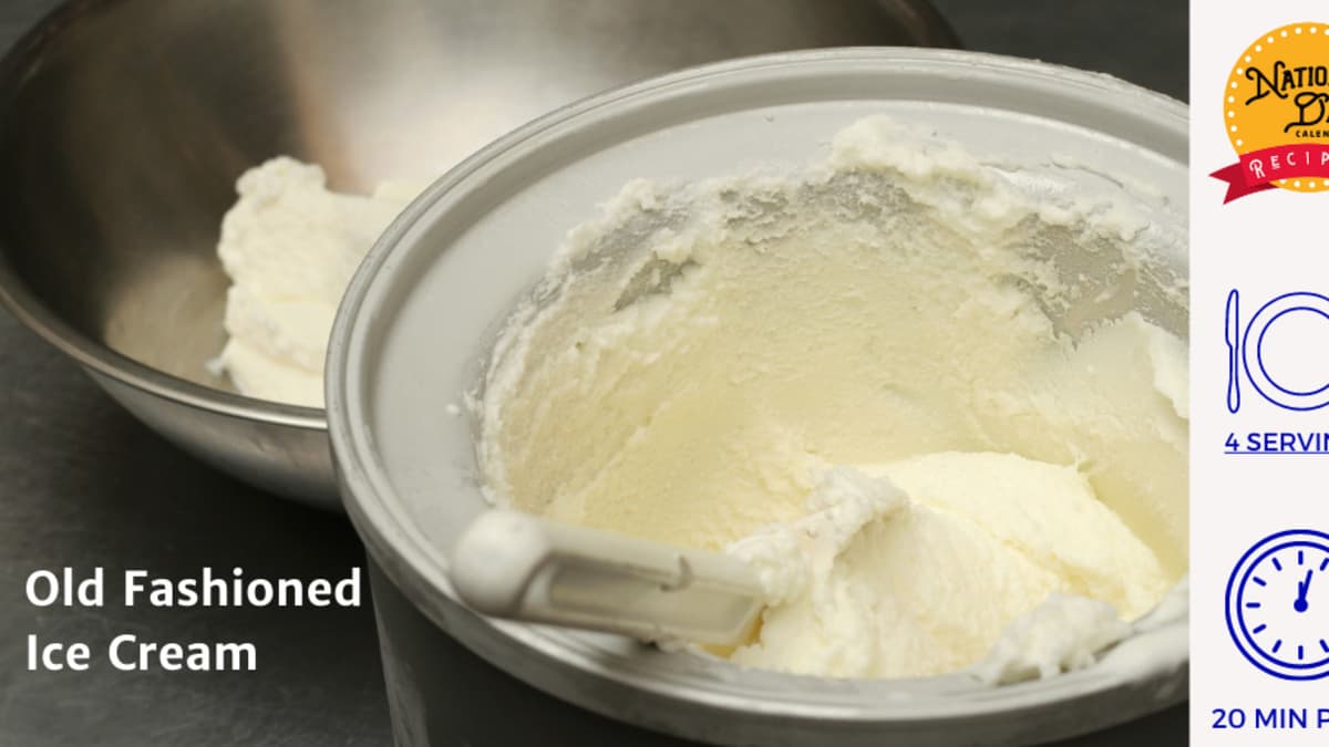 Homemade Vanilla Old Fashioned Ice Cream Recipe 