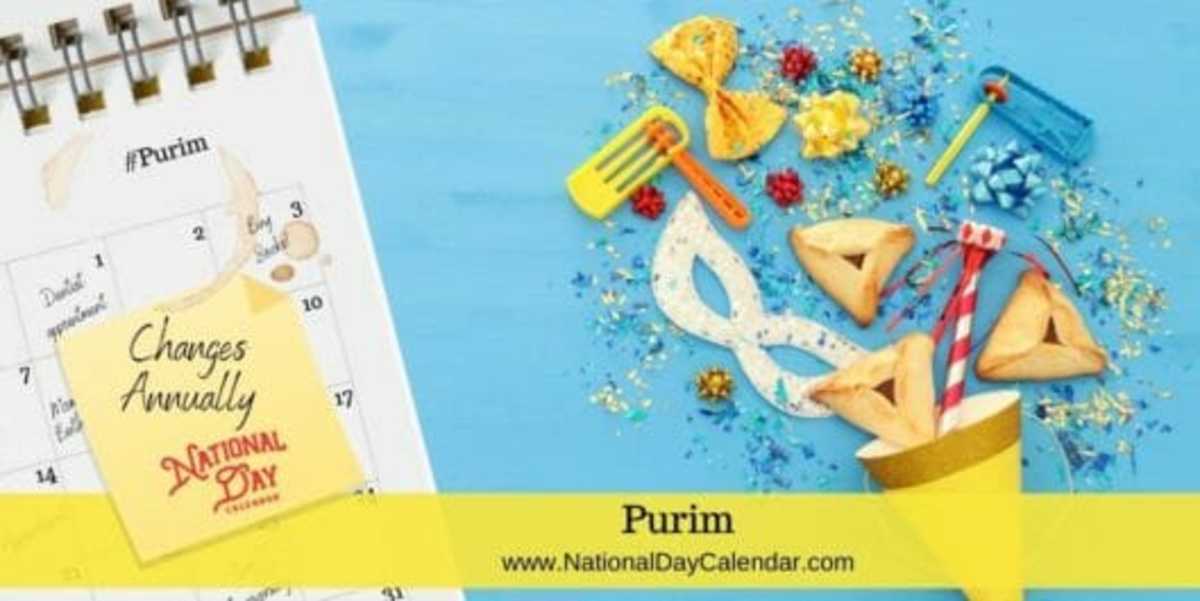 PURIM Changes Annually National Day Calendar