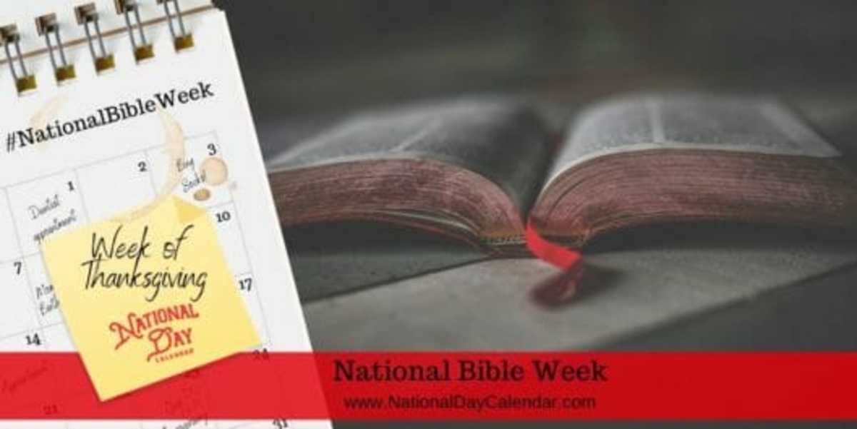 NATIONAL BIBLE WEEK - Week of Thanksgiving - National Day Calendar