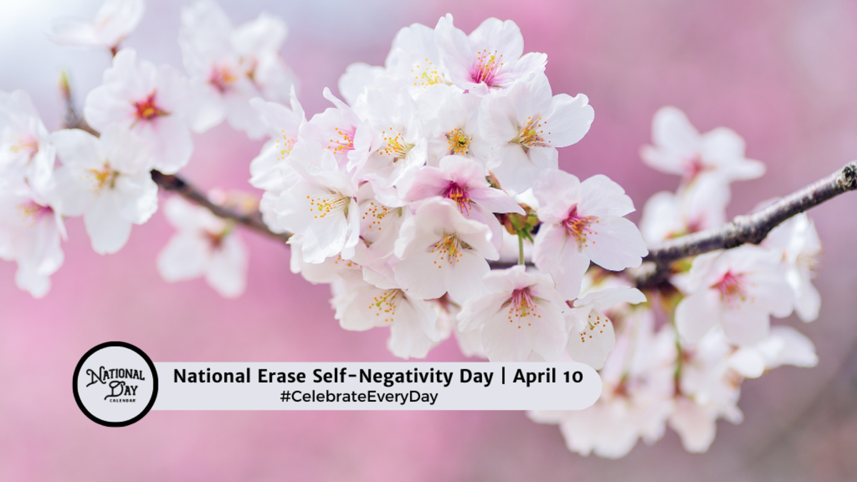 APRIL 10, 2024 NATIONAL ERASE SELFNEGATIVITY DAY NATIONAL SIBLINGS