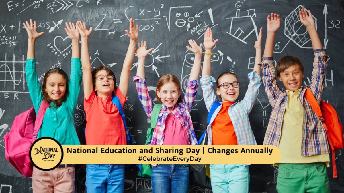 NATIONAL EDUCATION AND SHARING DAY April 18, 2024 National Day Calendar