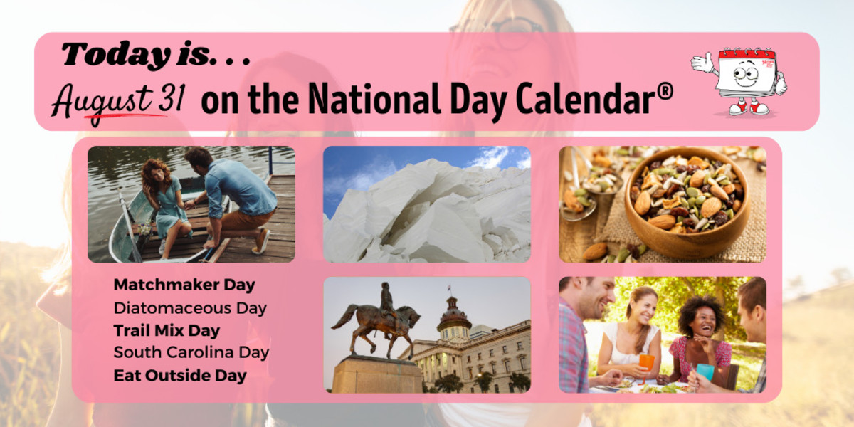 AUGUST 31, 2023 NATIONAL EAT OUTSIDE DAY NATIONAL MATCHMAKER DAY