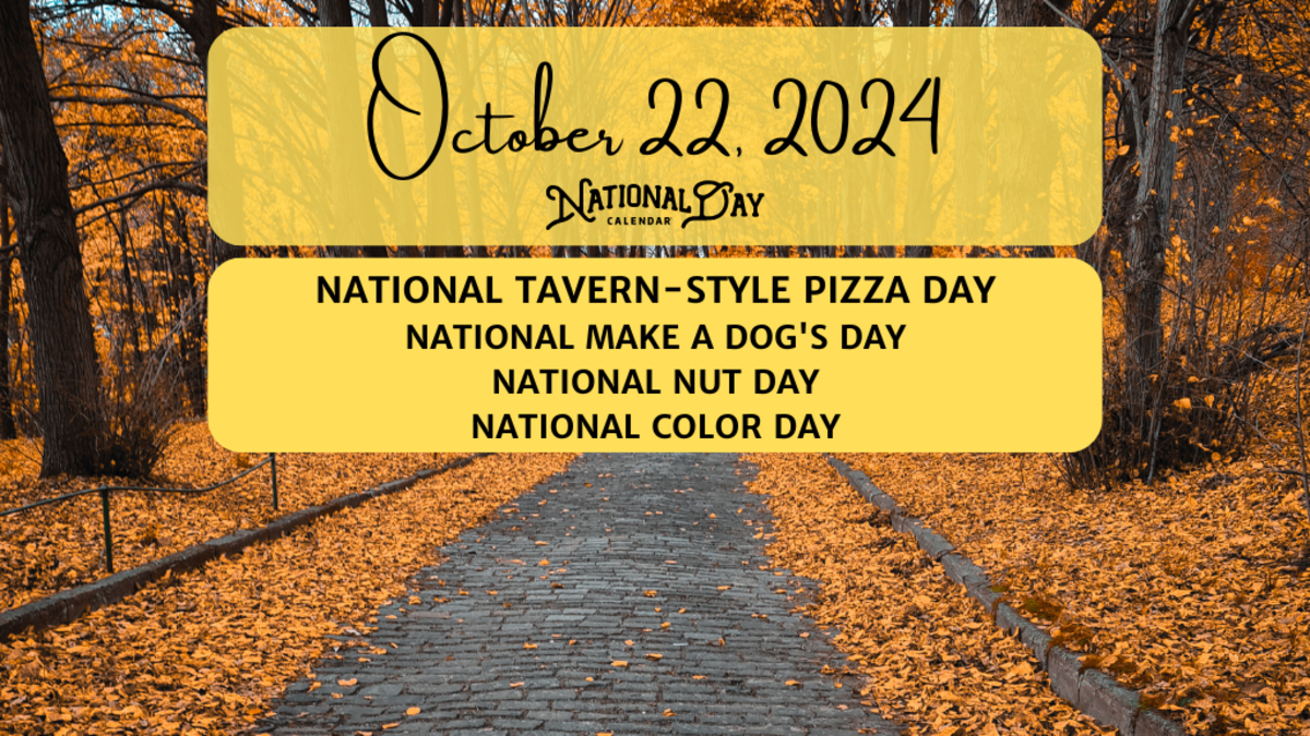 OCTOBER 22, 2024 NATIONAL TAVERNSTYLE PIZZA DAY NATIONAL MAKE A