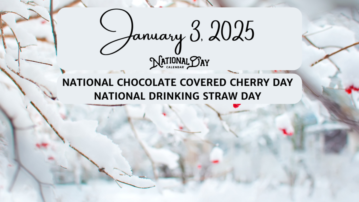 JANUARY 3, 2025 NATIONAL CHOCOLATE COVERED CHERRY DAY NATIONAL