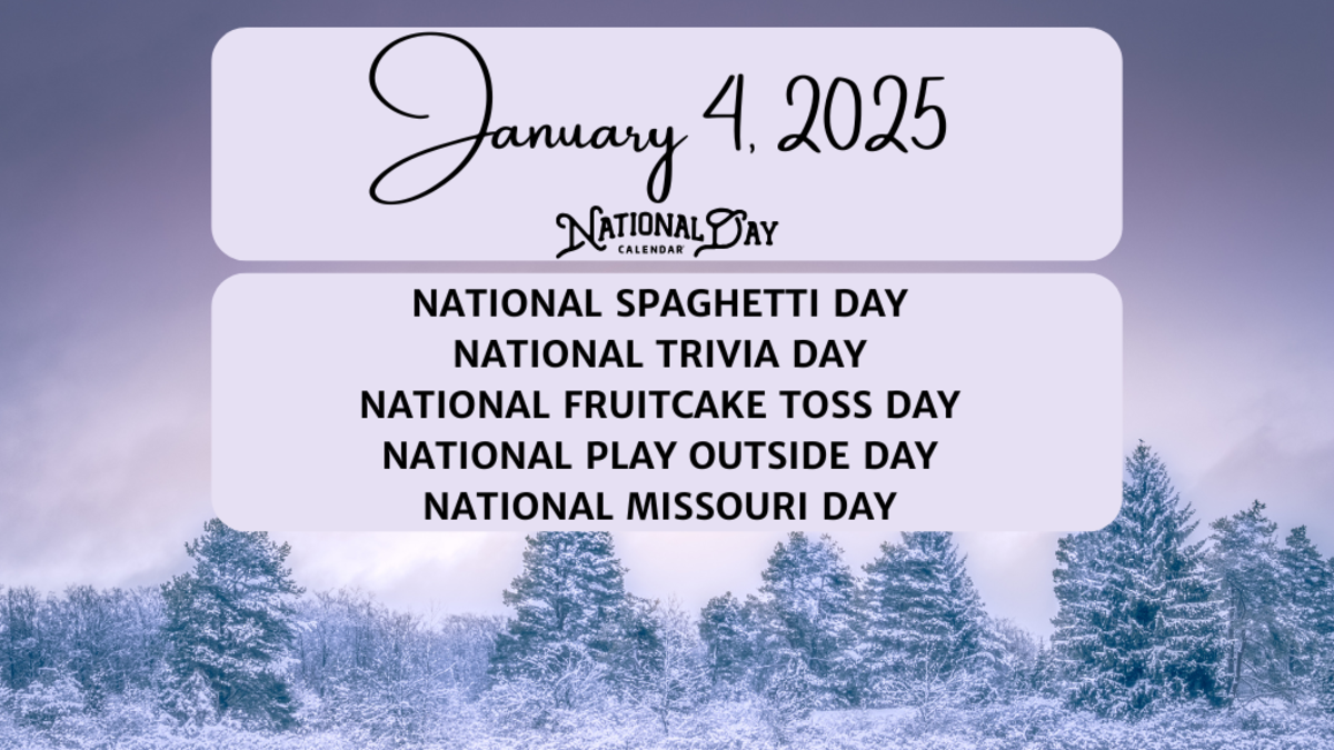 JANUARY 4, 2025 NATIONAL SPAGHETTI DAY NATIONAL TRIVIA DAY