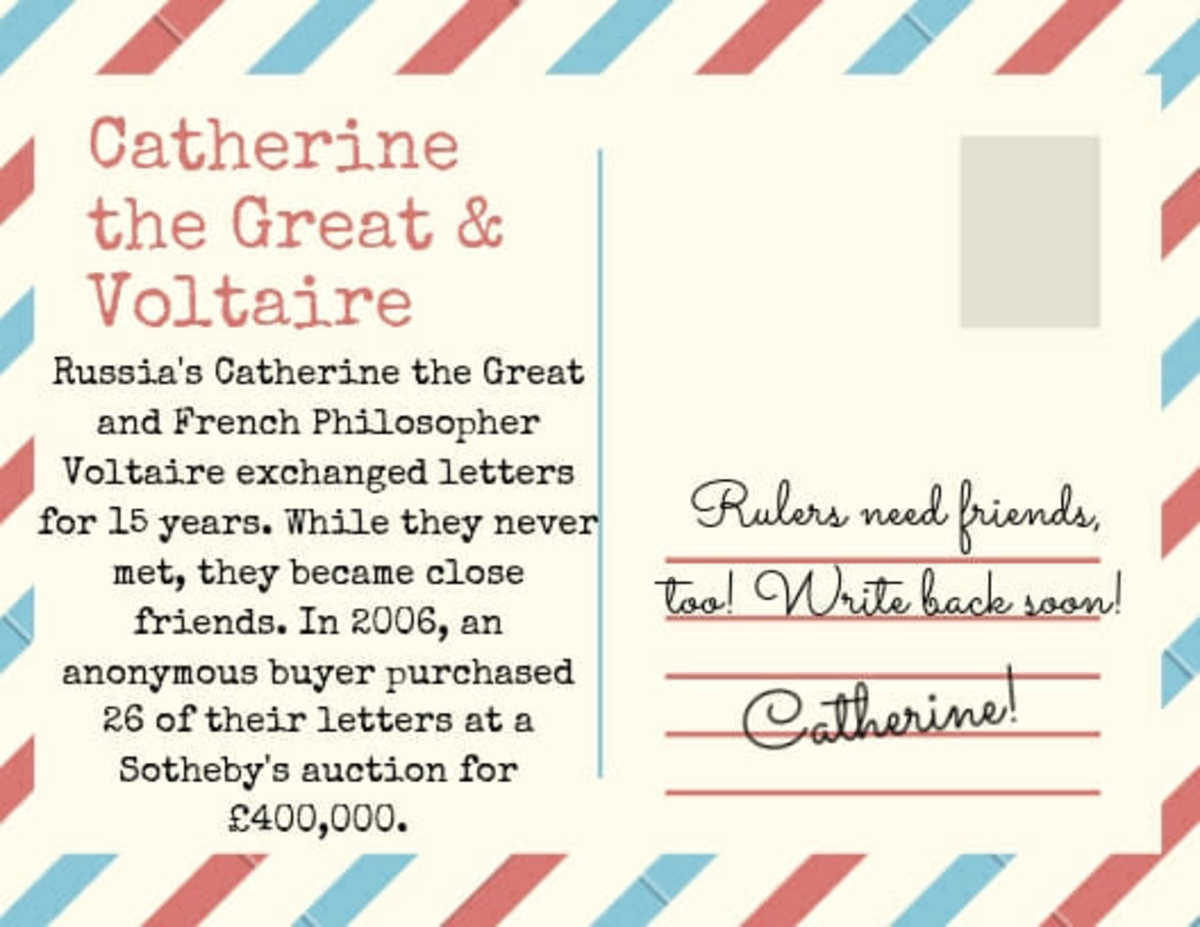 5 Famous People Who Were Pen Pals - Catherine the Great and Voltaire