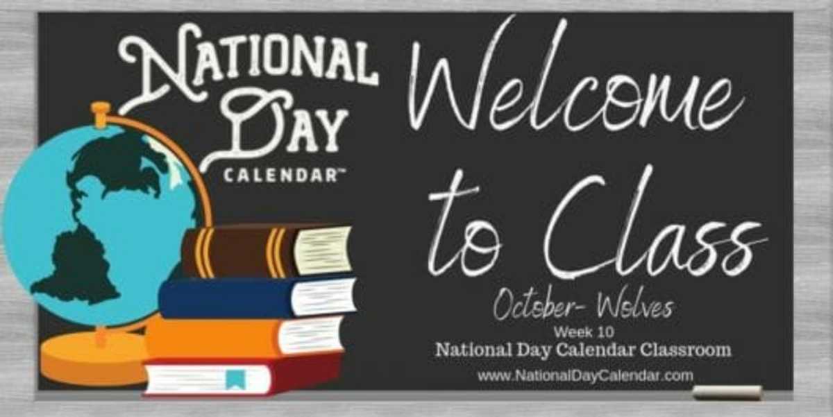 National Day Calendar Classroom - October 2019 - Wolf Week 9