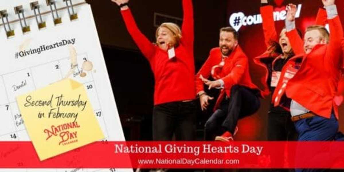 National Giving Hearts Day - Second Thursday in February