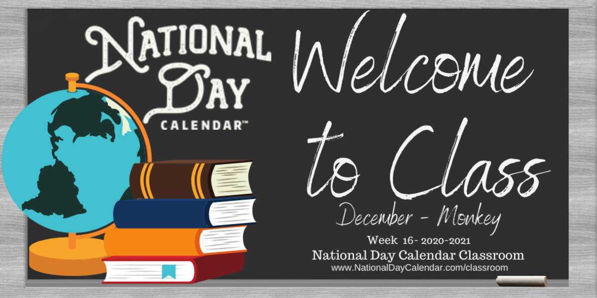 National Day Calendar Classroom - December - Monkey