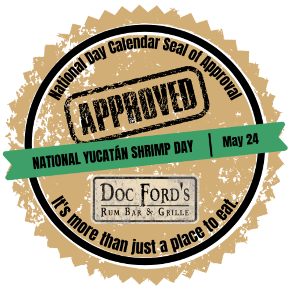 Doc Ford's, National Yucatan Shrimp Day seal