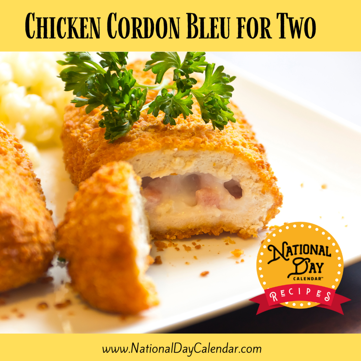Chicken Cordon Bleu for Two recipe